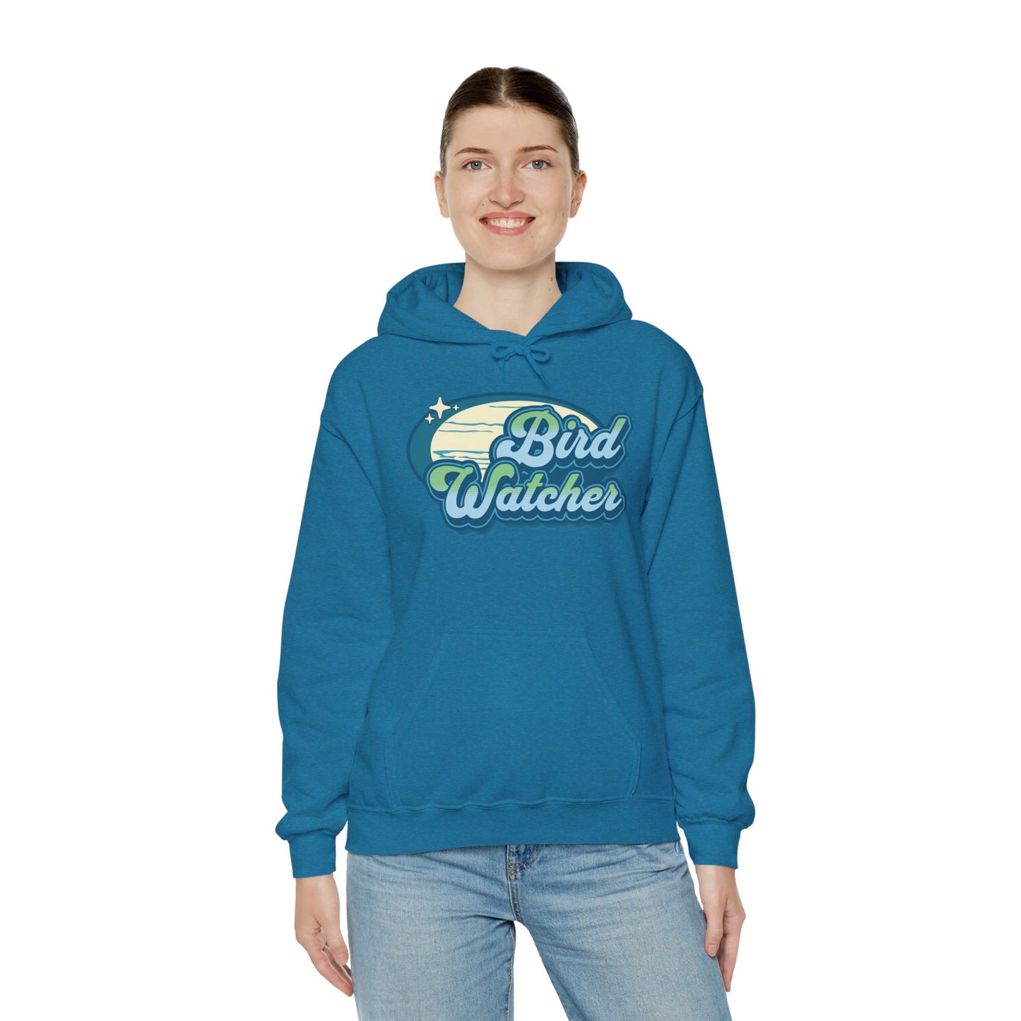 The Nerdy Birder Bird Watcher Teal Unisex Hoodie - Cozy Sweatshirt for Nature Lovers