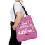 Easily Distracted by Birds Tote Bag in Pink - Fun and Quirky Bird Design for Bird Lovers
