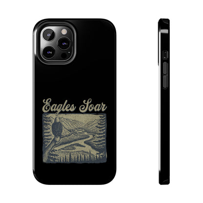 The Nerdy Birder - Eagles Soar Tough Phone Case, Nature Lover Gift, Hiking Accessory, Wildlife Enthusiast, Adventure Protection Case