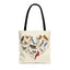 Heart of Birds Tote Bag - Natural color - Heart Design for Nature Enthusiasts