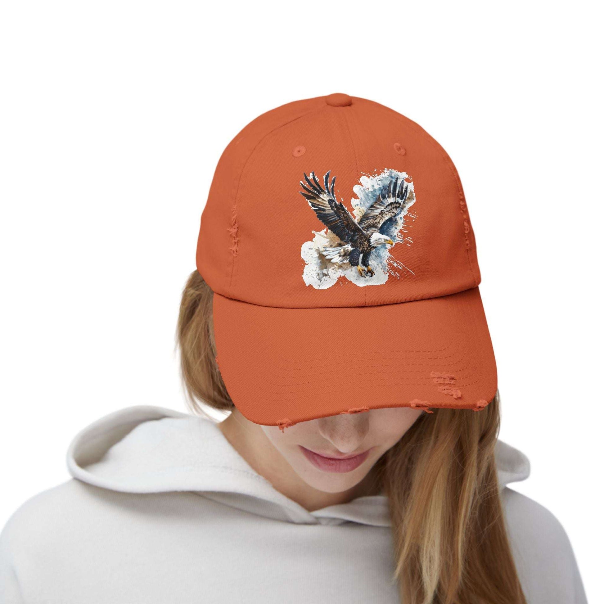 The Nerdy Birder Eagle Vintage Style Hat - Unisex Distressed Cap