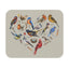 Bird Heart Mouse Pad Natural