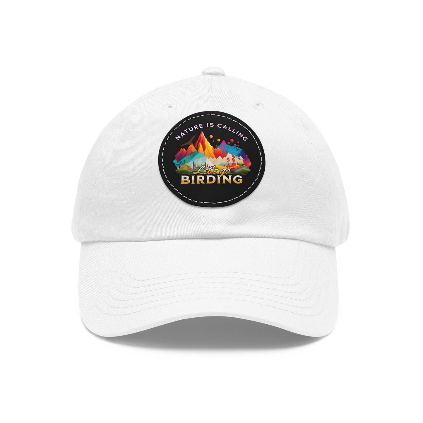 The Nerdy Birder - "Let's Go Birding"  Dad Hat, Leather Patch Cap, Perfect Gift for Dads, Nature Lovers, Casual Style Cap, Summer Accessories
