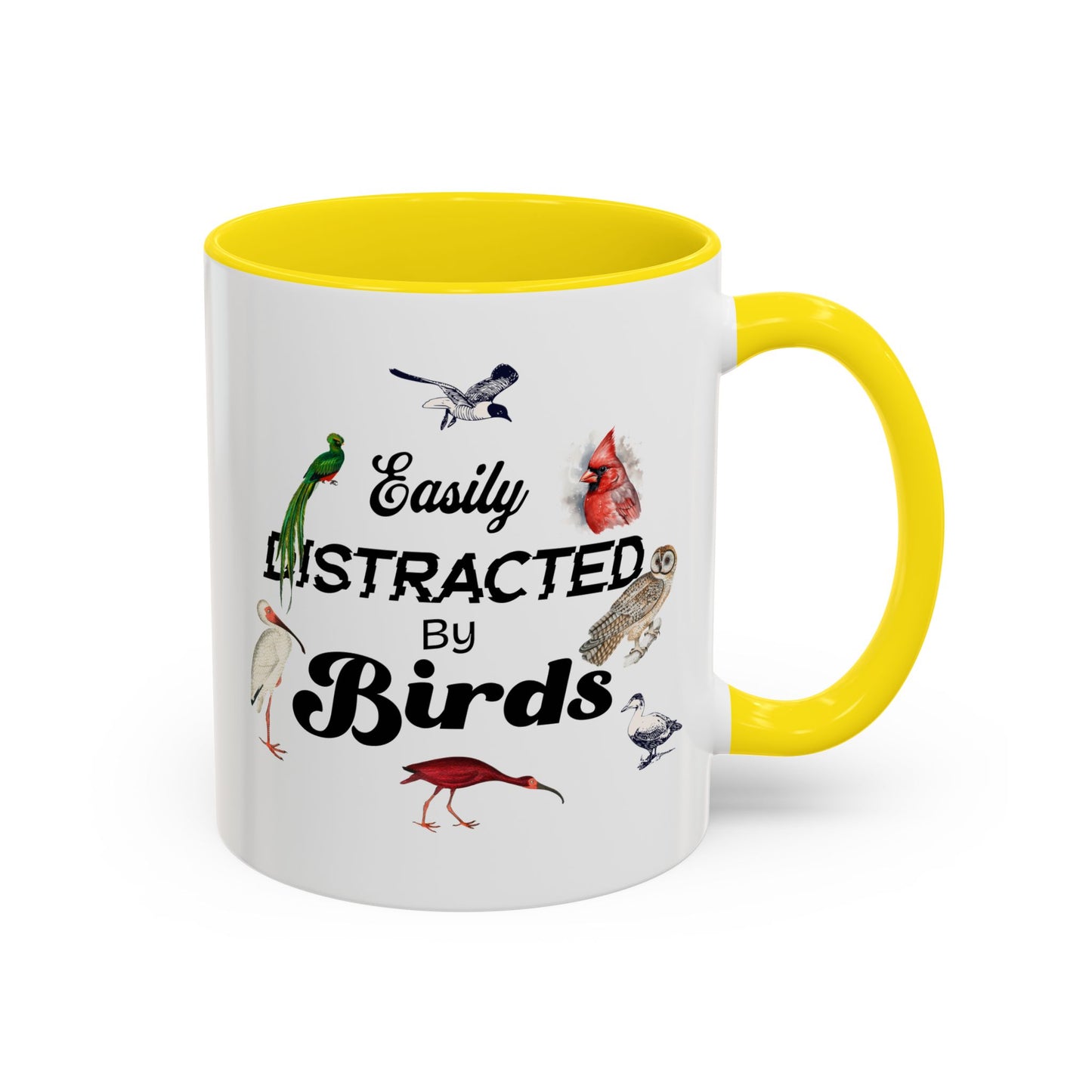 Easily Distracted by Birds Coffee Mug - Fun Accent Mug for Bird Lovers