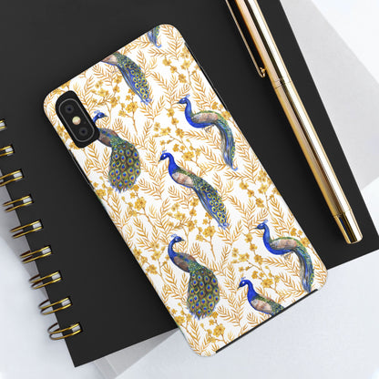 Elegant Peacock Tough Phone Case - Stylish Protection for Nature Lovers