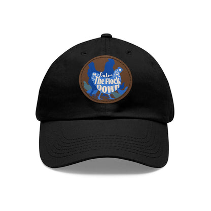 The Nerdy Birder - "Calm The Flock Down" Dad Hat, Leather Patch Cap, Perfect Gift for Dads, Nature Lovers, Casual Style Cap, Summer Accessories