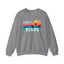 Easily Distracted by Birds Retro Sunset Crewneck Sweatshirt