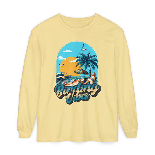 Finding Vibes Long Sleeve T-Shirt - Relaxed Beach Vibe for Vacation Lovers