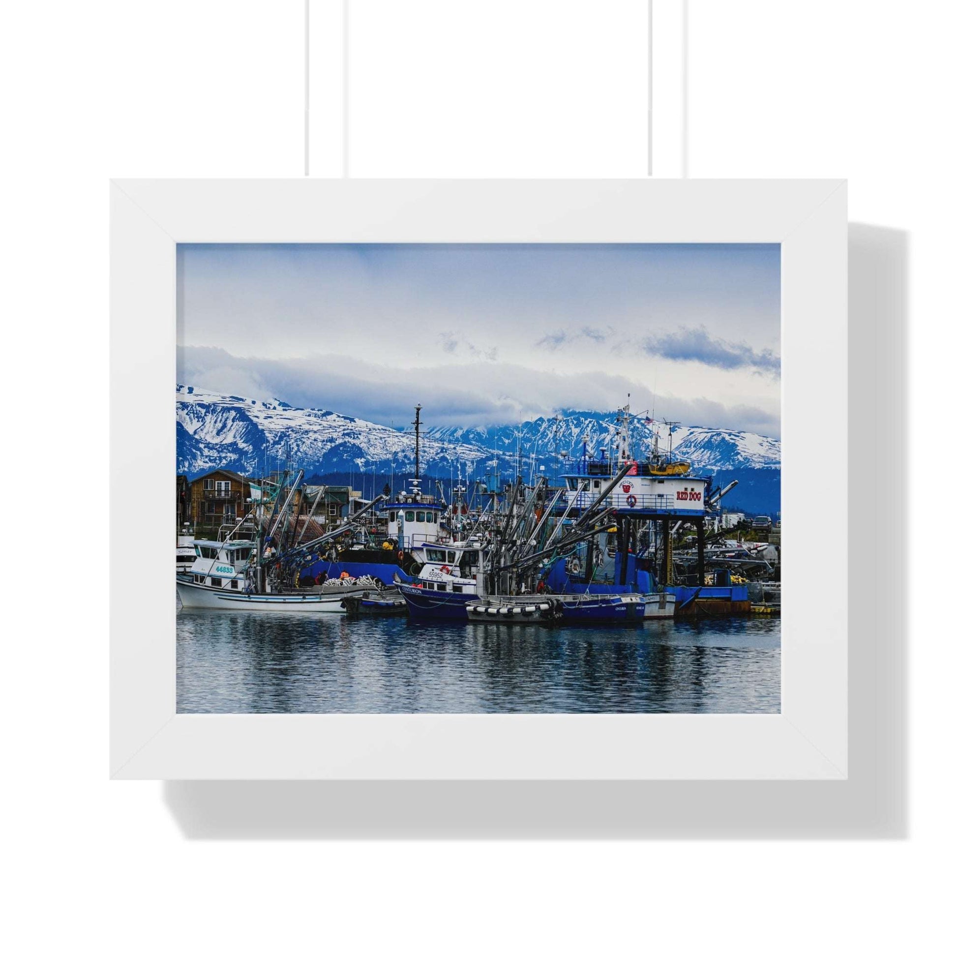 Scenic Harbor Framed Horizontal Poster - Nautical Wall Art for Home Decor