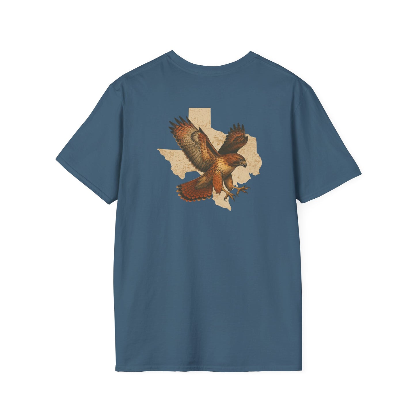 Texas Red-Tailed Hawk on the back of the T-Shirt