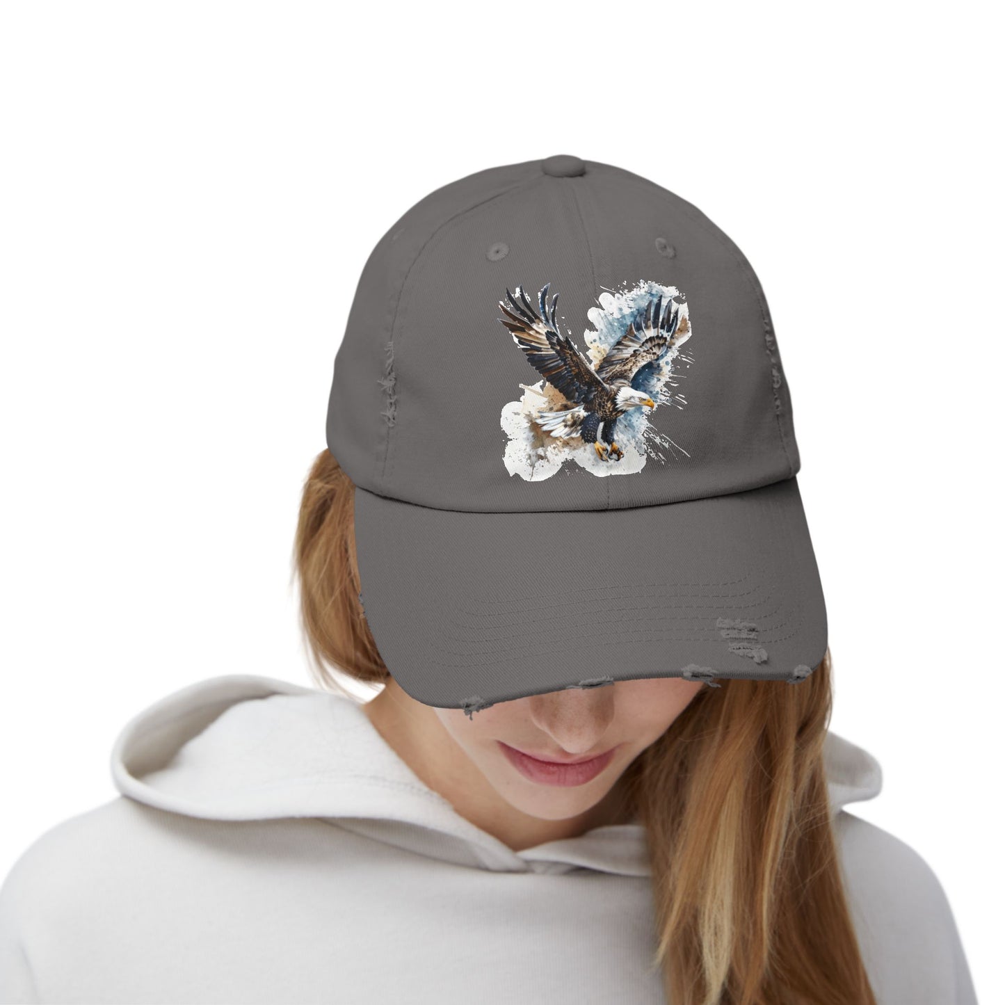 The Nerdy Birder Eagle Vintage Style Hat - Unisex Distressed Cap