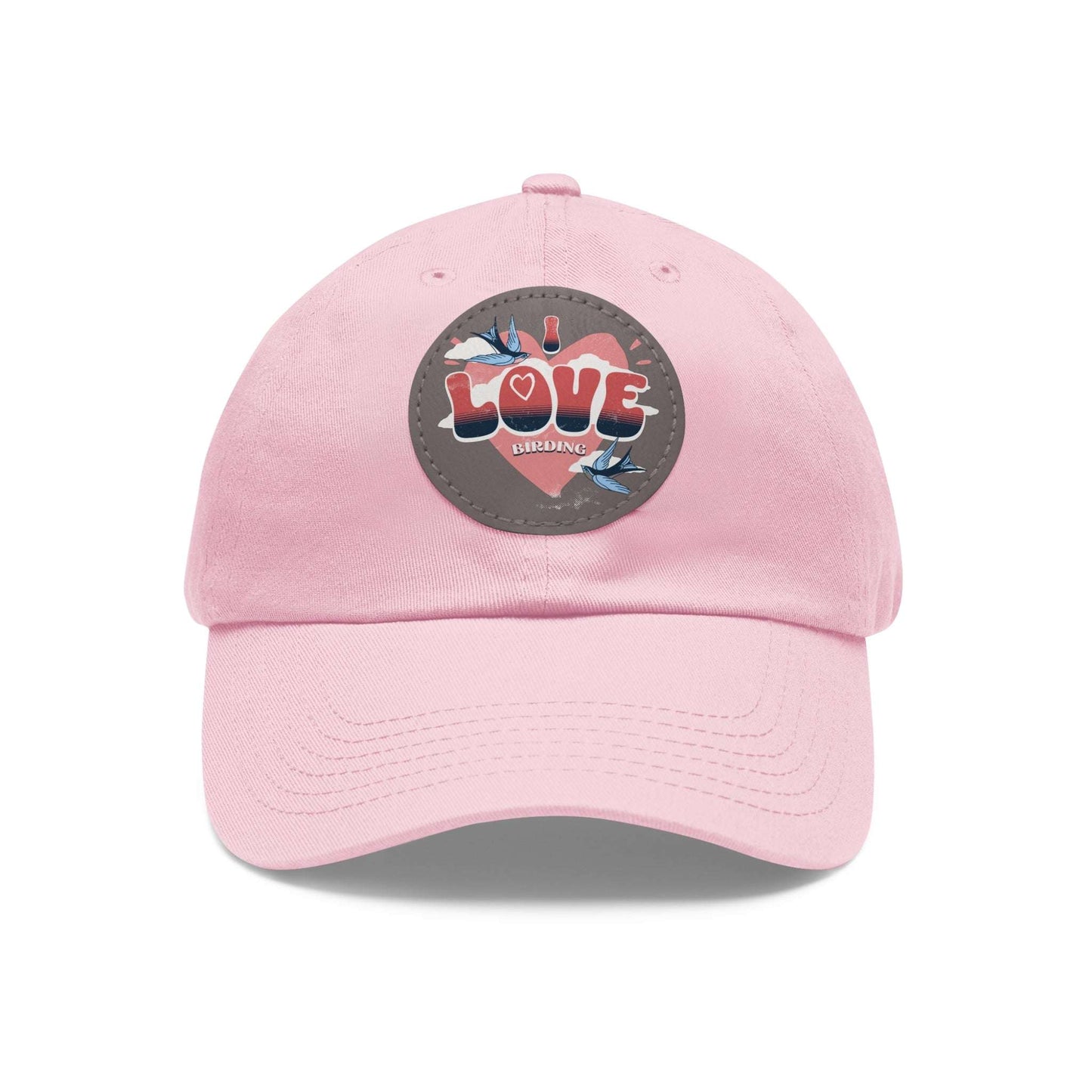 The Nerdy Birder - "I Love BIrding" Dad Hat, Leather Patch Cap, Perfect Gift for Dads, Nature Lovers, Casual Style Cap, Summer Accessories