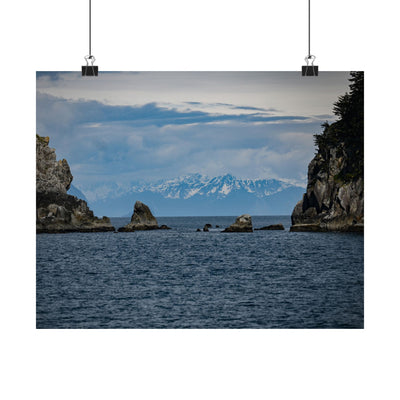 Scenic Matte Horizontal Posters - Tranquil Ocean & Mountain Views