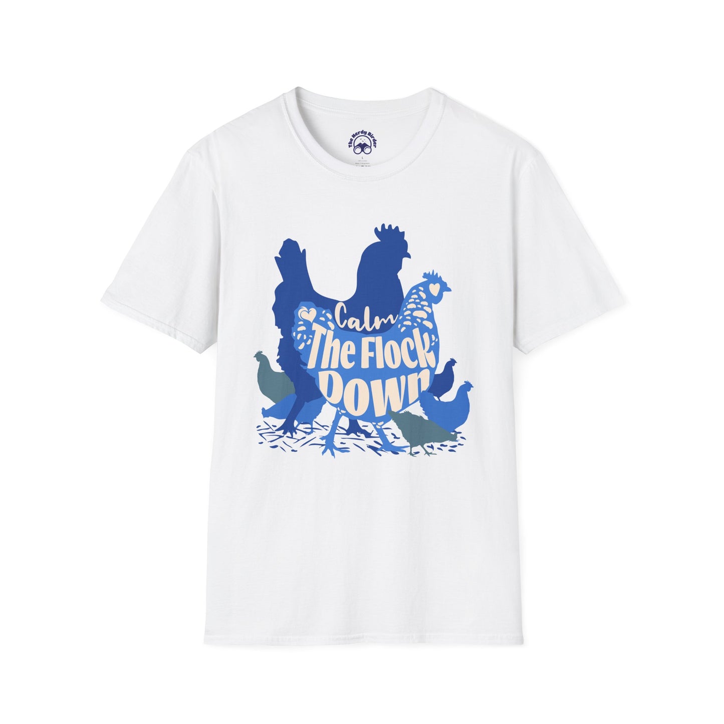 Calm The Flock Down Unisex Softstyle T-Shirt - Retro Vibe Tee for Casual Wear