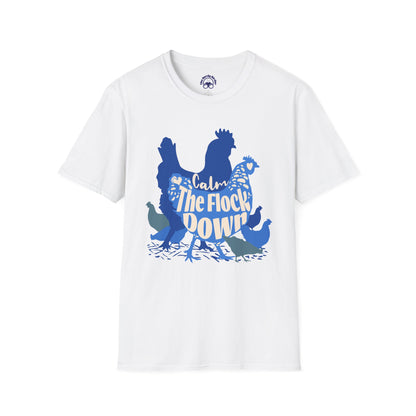 Calm The Flock Down Unisex Softstyle T-Shirt - Retro Vibe Tee for Casual Wear
