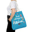 Easily Distracted by Birds Tote Bag in Teal - Fun and Quirky Bird Design for Bird Lovers