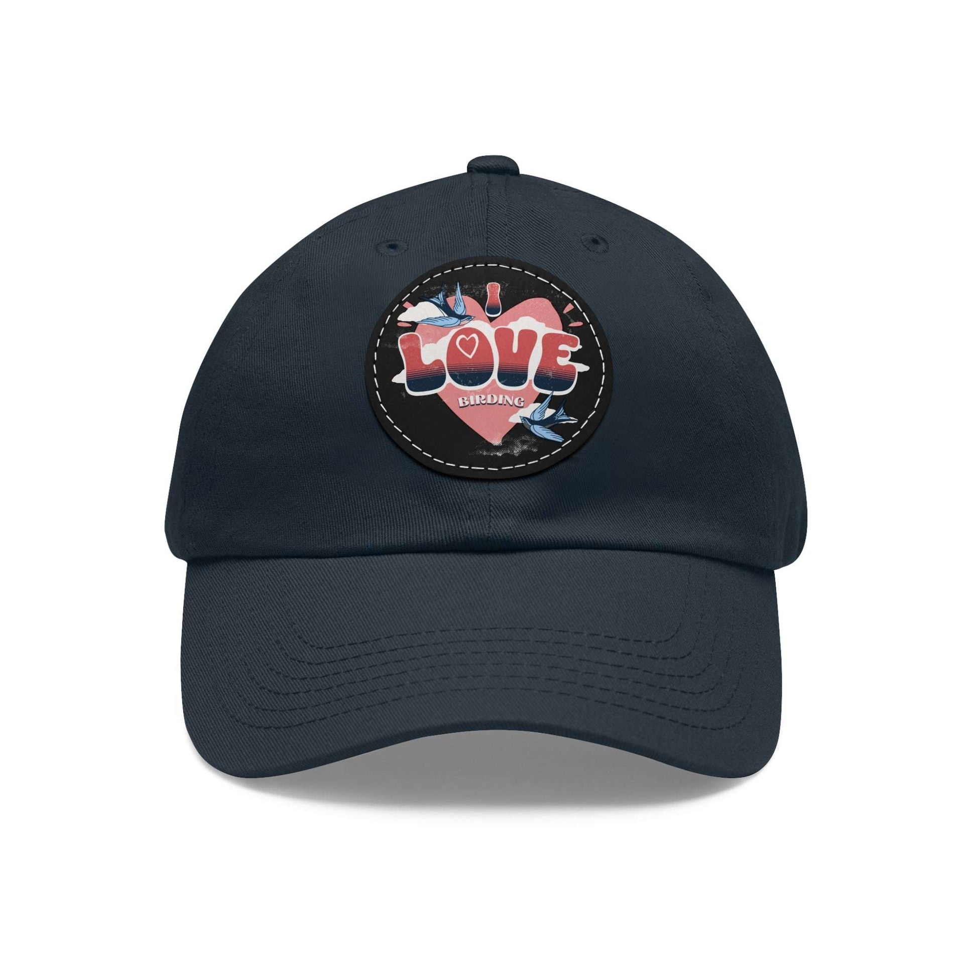 The Nerdy Birder - "I Love BIrding" Dad Hat, Leather Patch Cap, Perfect Gift for Dads, Nature Lovers, Casual Style Cap, Summer Accessories