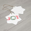 Joyful Holiday Ceramic Ornaments - 4 Festive Shapes