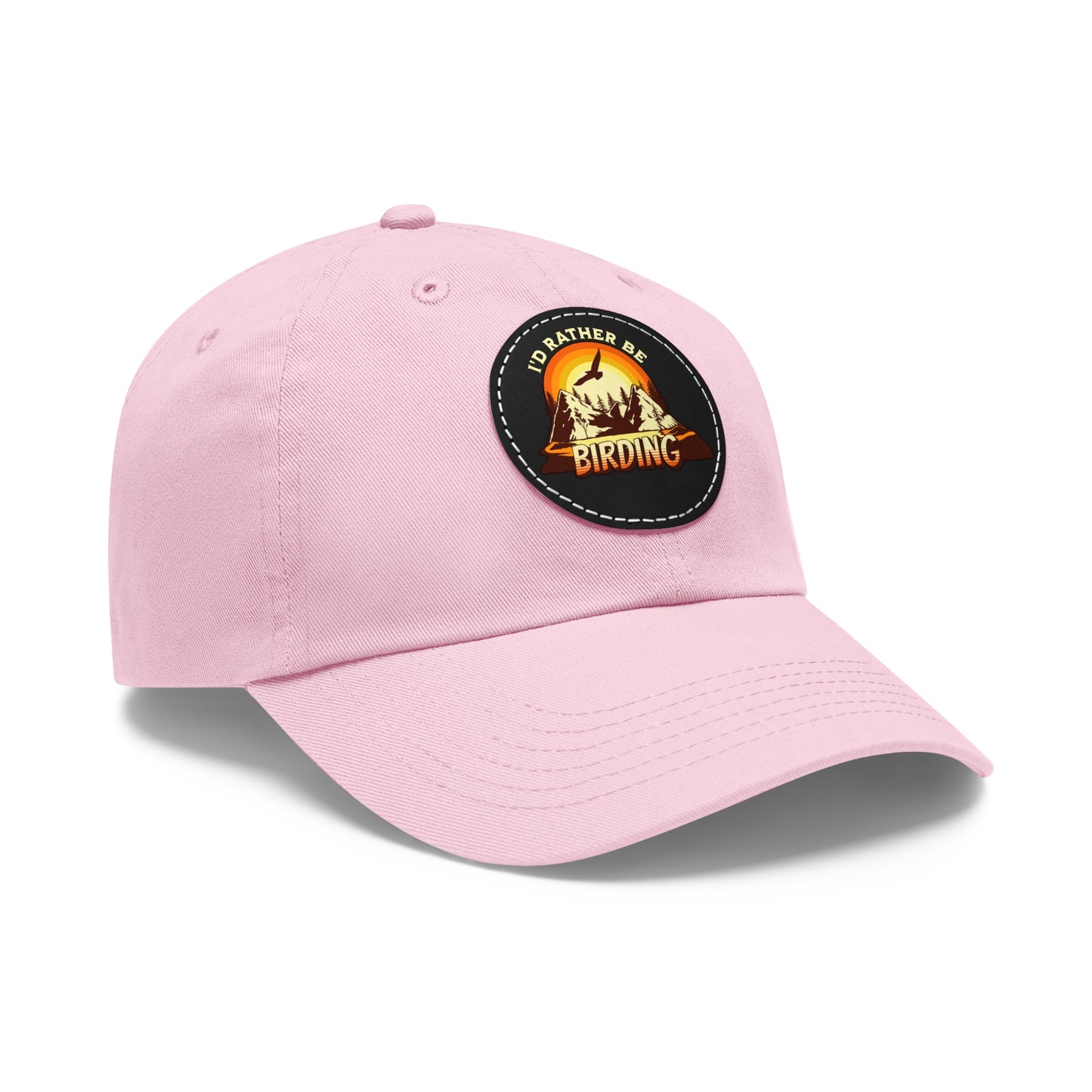 The Nerdy Birder - "I'd Rather be Birding" Dad Hat, Leather Patch Cap, Perfect Gift for Dads, Nature Lovers, Casual Style Cap, Summer Accessories
