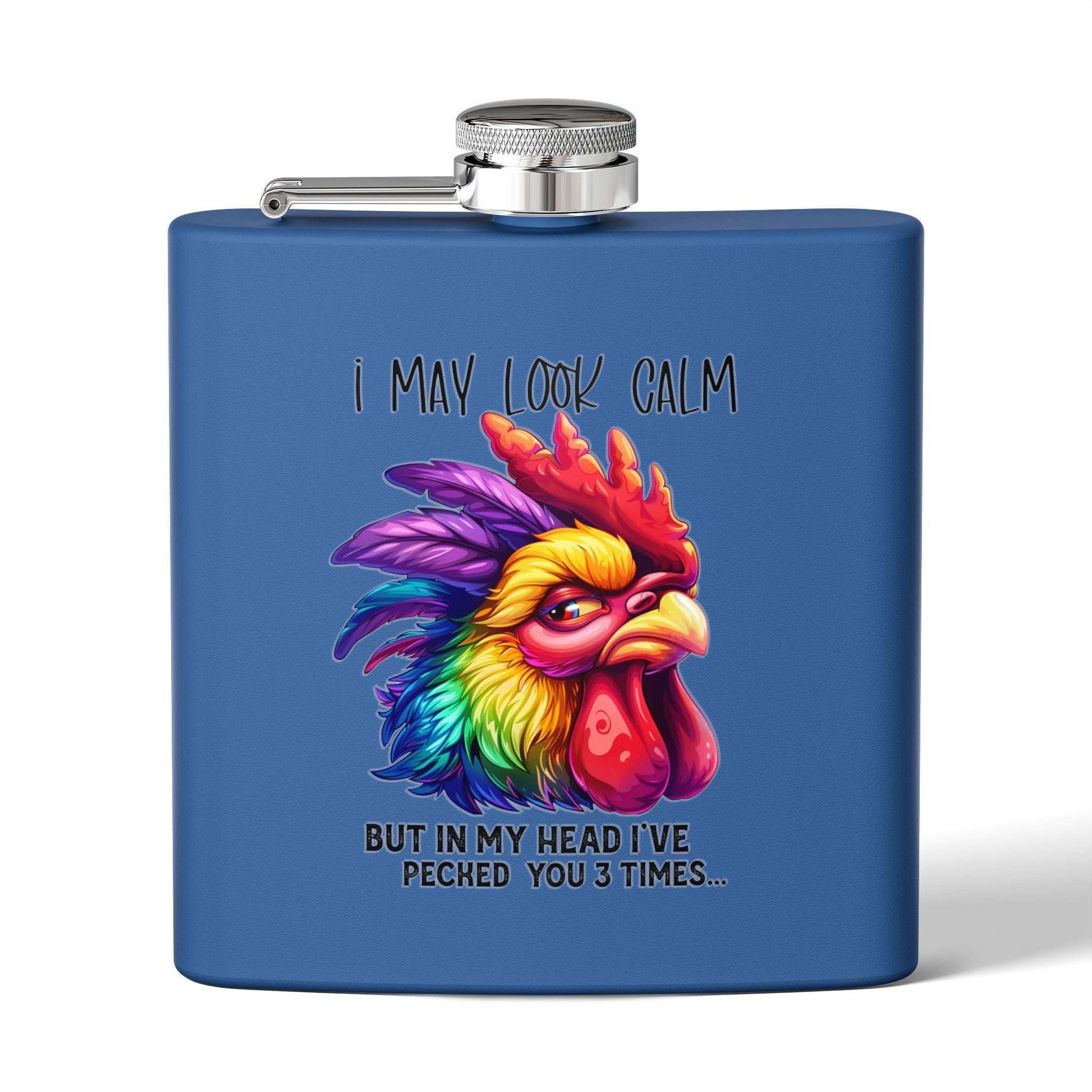 I May Look Calm Stainless Steel Flask - 6oz