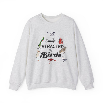 Easily Distracted by Birds Sweatshirt | Unisex Heavy Blend Crewneck