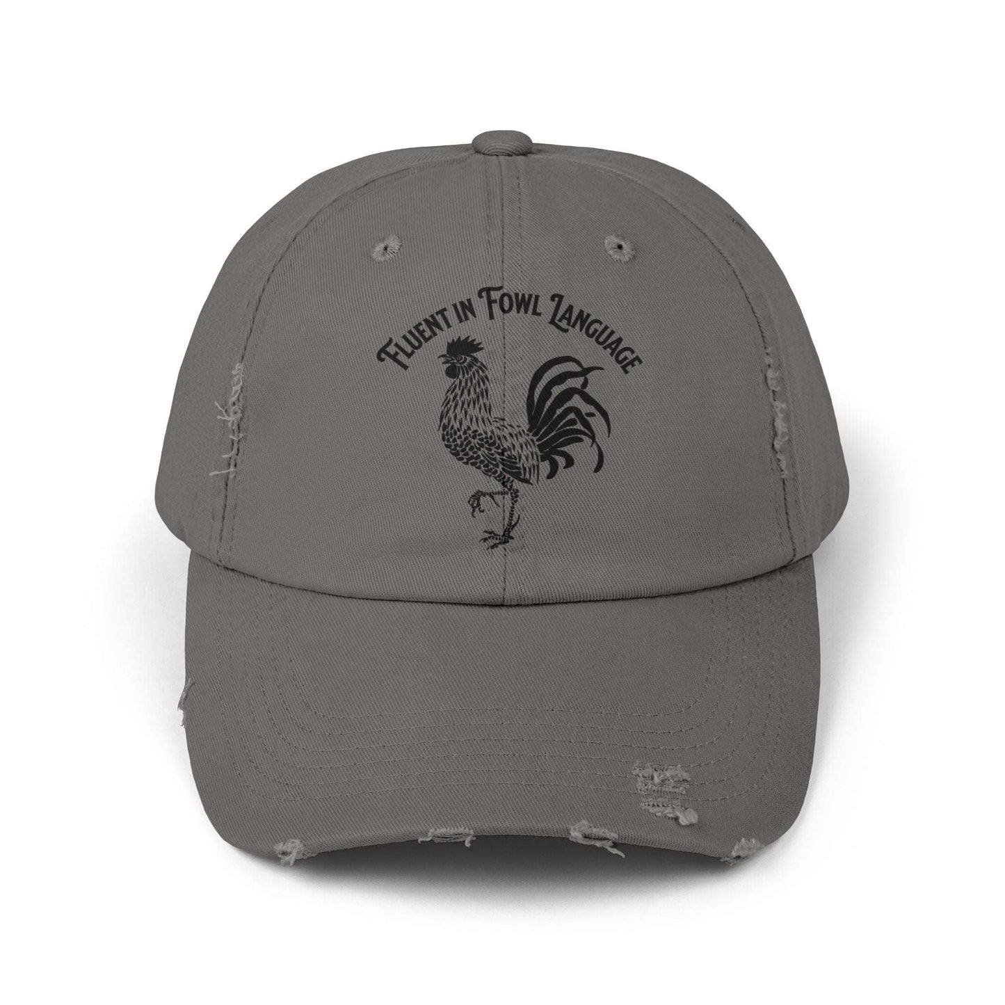 The Nerdy Birder Fluent In Fowl Language Vintage Style Hat - Unisex Distressed Cap
