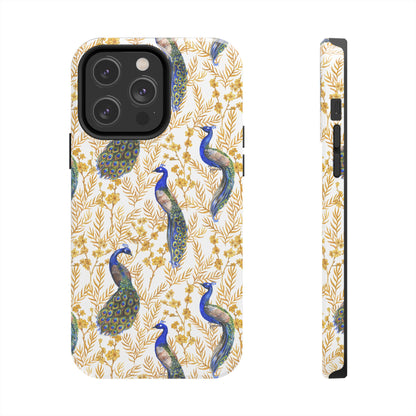 Elegant Peacock Tough Phone Case - Stylish Protection for Nature Lovers