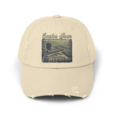 Eagles Soar Distressed Cap, Casual Hat for Bird Lovers, Unique Gift for Nature Enthusiasts, Trendy Apparel for Outdoor Adventures