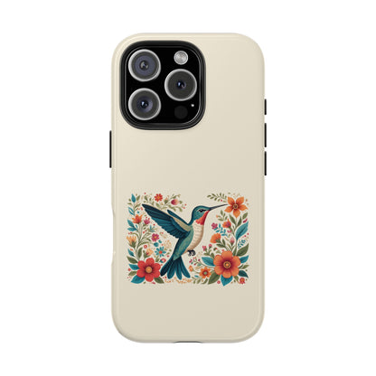 Hummingbird in Bloom Tough Phone Cases
