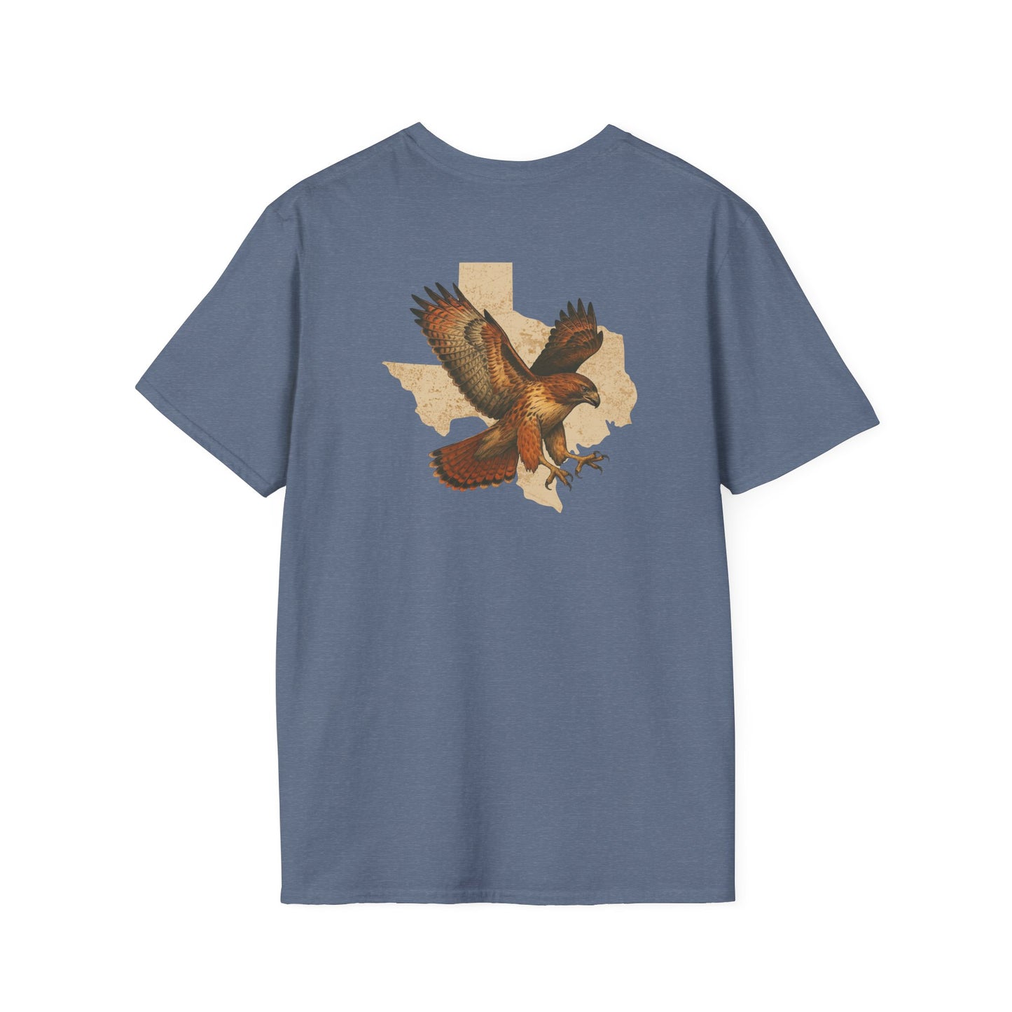 Texas Red-Tailed Hawk on the back of the T-Shirt