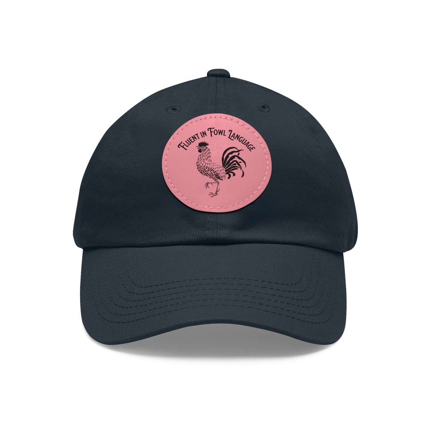 The Nerdy Birder - "Fluent in Fowl Language"  Dad Hat, Leather Patch Cap, Perfect Gift for Dads, Nature Lovers, Casual Style Cap, Summer Accessories