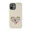Bird Heart Tough Phone Cases - Cute Wildlife Design, Gift for Nature Enthusiasts, Durable Cases for Birdwatching