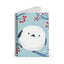 Winter Snow Bird & Cherry Blossom Accent Themed Spiral Notebook - Adorable Owl Design