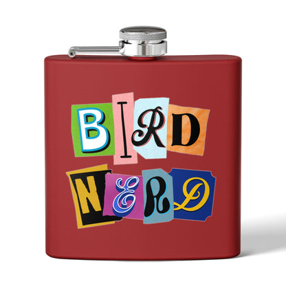 Bird Nerd Funny Bird Lover's Stainless Steel Flask - 6oz