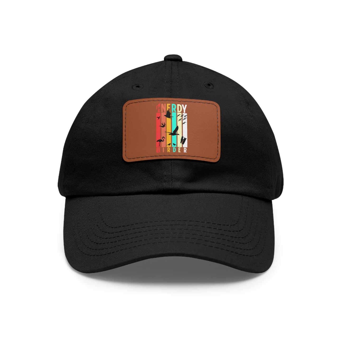 The Nerdy Birder I'm A Nerdy Birder Dad Hat with Leather Patch for Inspired by childhood memories of playful glamour, Stylish Outdoor Cap, Gift for Bird Watching Enthusiasts, Casual Fashion Accessory