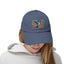 Hummingbird In Bloom Vintage Style Hat - Unisex Distressed Cap
