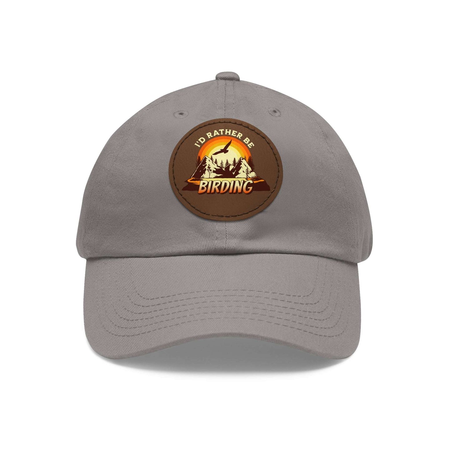The Nerdy Birder - "I'd Rather be Birding" Dad Hat, Leather Patch Cap, Perfect Gift for Dads, Nature Lovers, Casual Style Cap, Summer Accessories