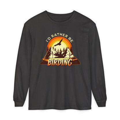 I'd Rather Be Birding Long Sleeve T-Shirt - Unisex Nature Lover Tee