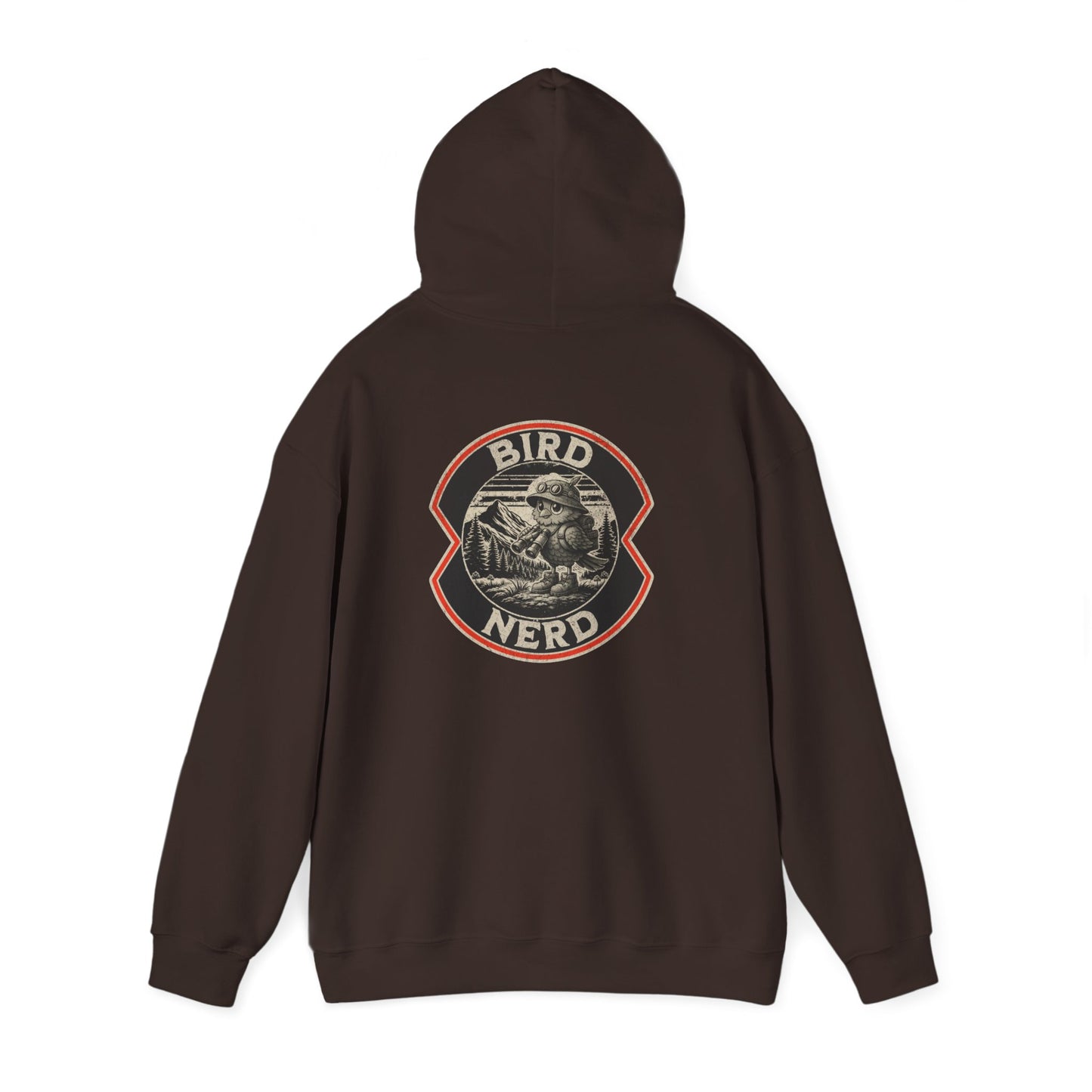 Bird Nerd Retro Back Design Unisex Hoodie