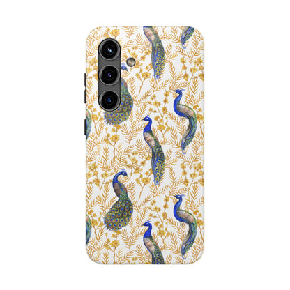 Elegant Peacock Tough Phone Case - Stylish Protection for Nature Lovers