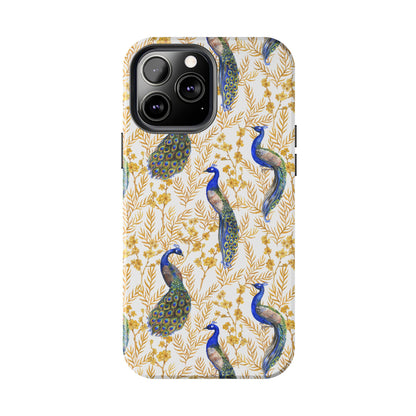 Elegant Peacock Tough Phone Case - Stylish Protection for Nature Lovers