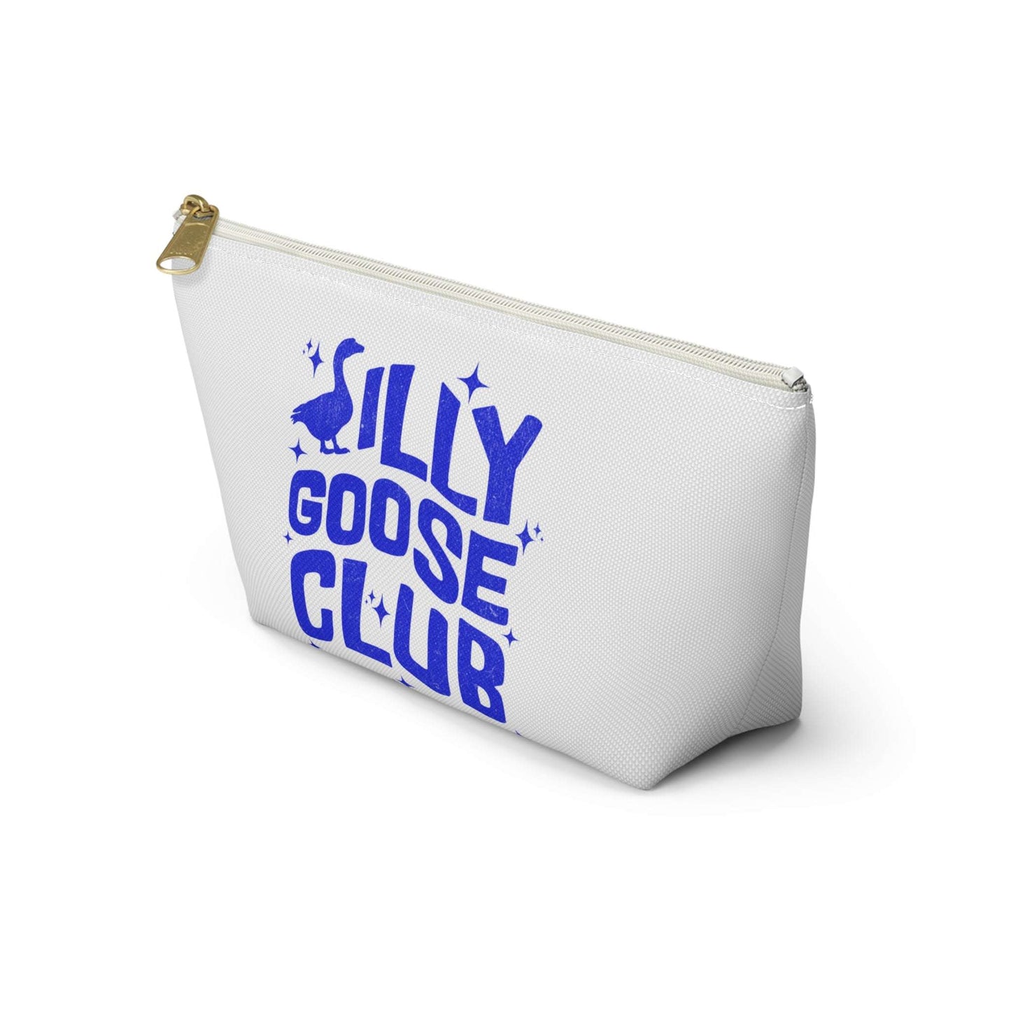 Silly Goose Club Accessory Pouch | Fun Makeup Bag | Travel Organizer | Gift for Friends | Cute Storage Solution | Quirky T-bottom Bag