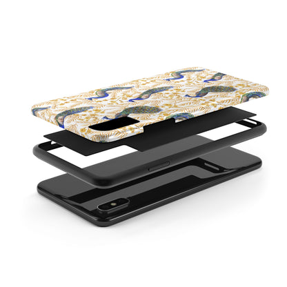 Elegant Peacock Tough Phone Case - Stylish Protection for Nature Lovers