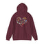 Bird Heart Unisex Hoodie Back Design - Cozy Sweatshirt for Nature Lovers