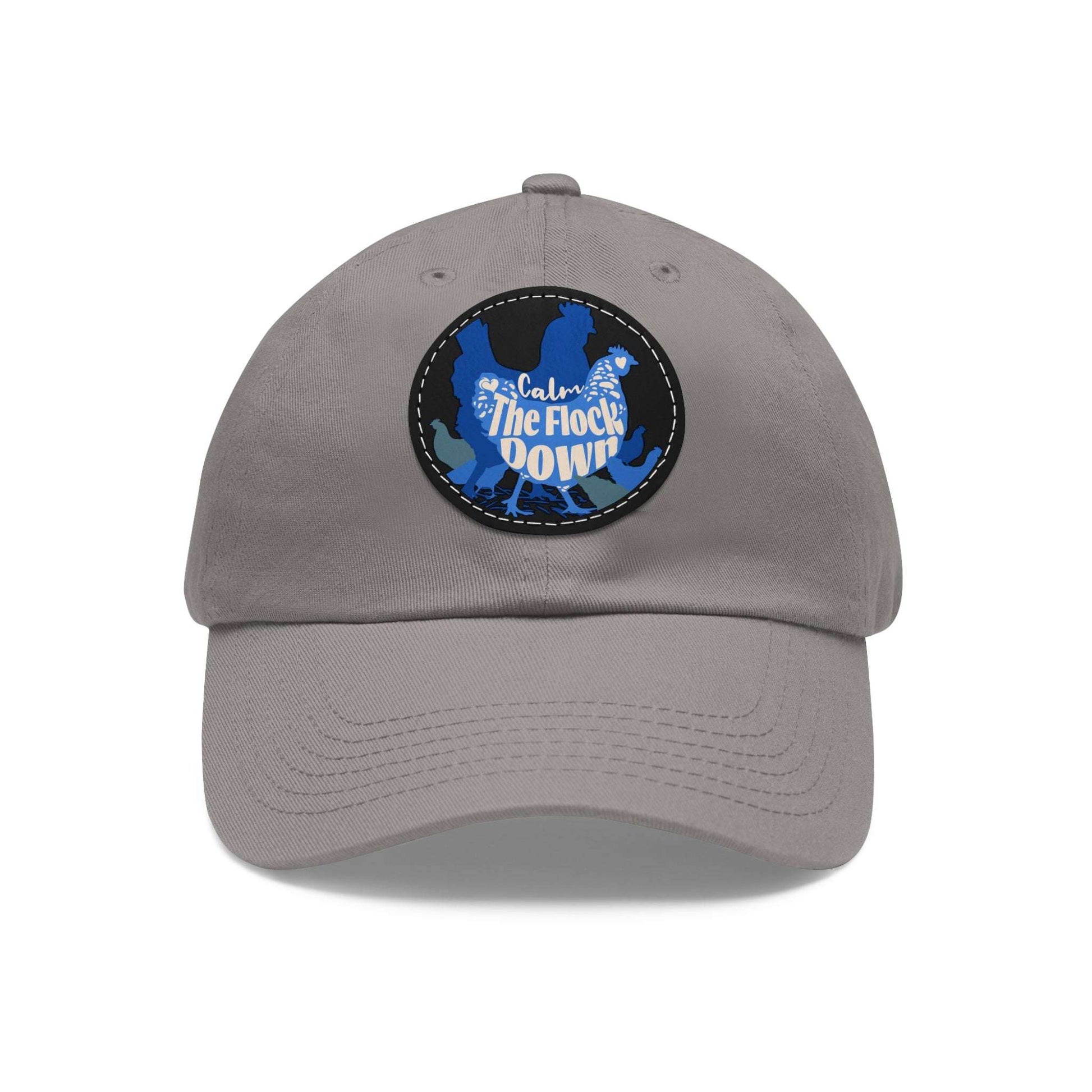 The Nerdy Birder - "Calm The Flock Down" Dad Hat, Leather Patch Cap, Perfect Gift for Dads, Nature Lovers, Casual Style Cap, Summer Accessories