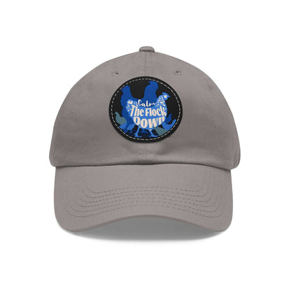 The Nerdy Birder - "Calm The Flock Down" Dad Hat, Leather Patch Cap, Perfect Gift for Dads, Nature Lovers, Casual Style Cap, Summer Accessories
