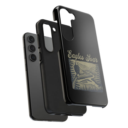 The Nerdy Birder - Eagles Soar Tough Phone Case, Nature Lover Gift, Hiking Accessory, Wildlife Enthusiast, Adventure Protection Case