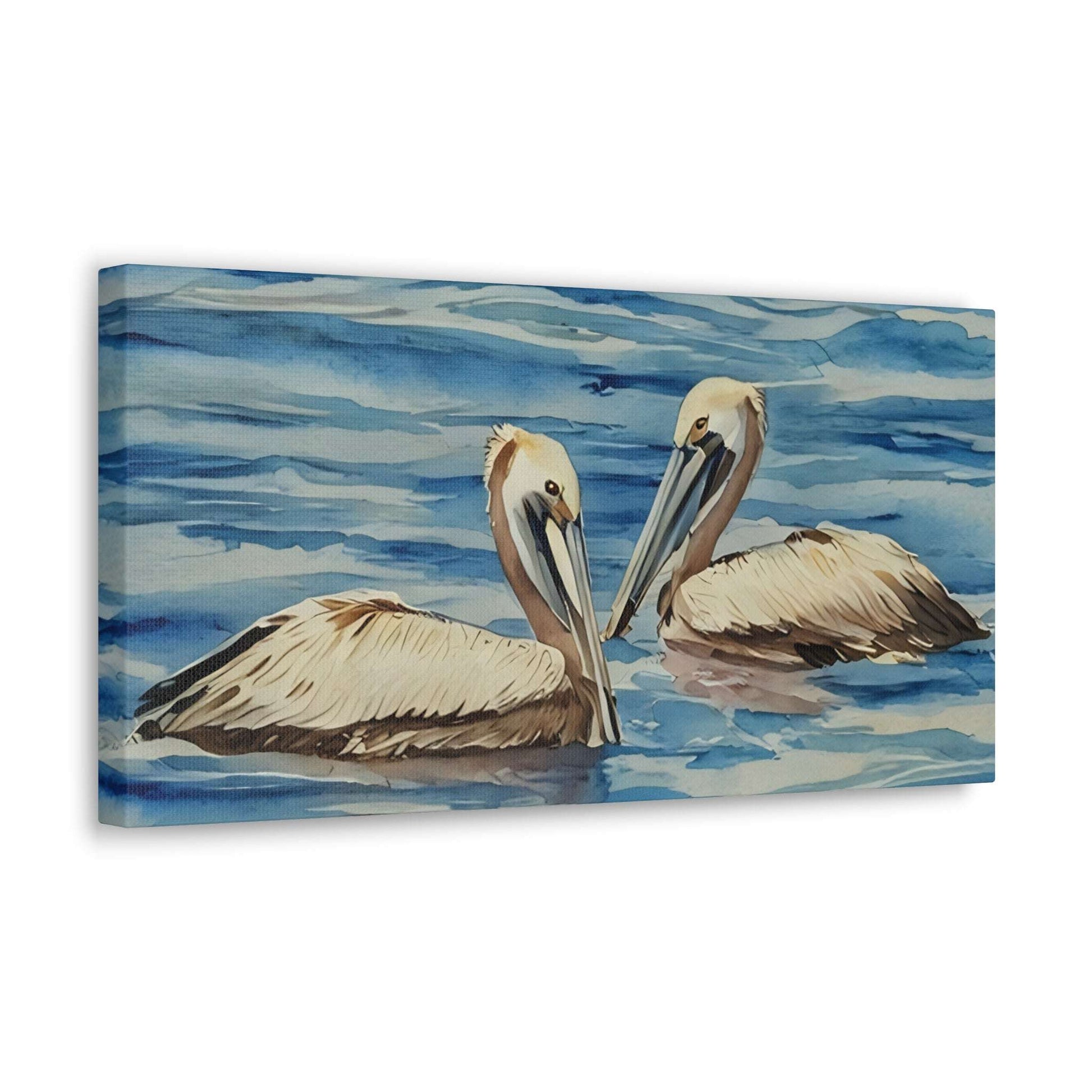 Elegant Pelican Canvas Gallery Wrap - Coastal Wall Art for Nature Lovers