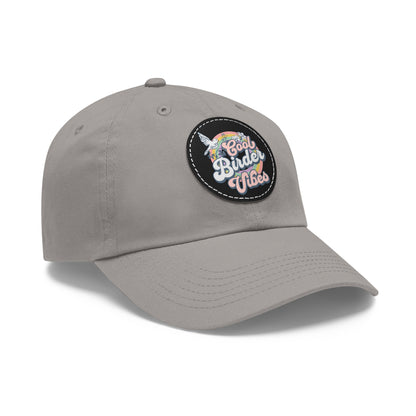 The Nerdy Birder - "Cool Birder Vibes" Dad Hat, Leather Patch Cap, Perfect Gift for Dads, Nature Lovers, Casual Style Cap, Summer Accessories