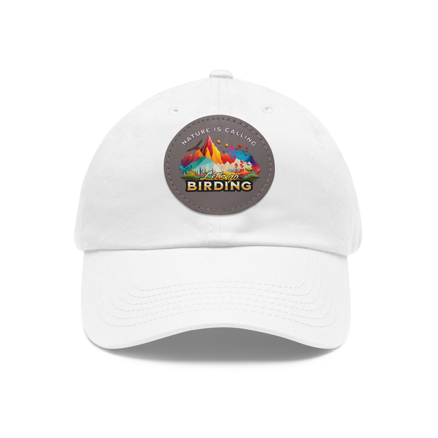 The Nerdy Birder - "Let's Go Birding"  Dad Hat, Leather Patch Cap, Perfect Gift for Dads, Nature Lovers, Casual Style Cap, Summer Accessories